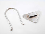 Prada Triangle Emblem Logo Key Holder Bag Charm In Beige Enamel Fw0926oxdu