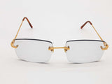 Cartier Ct005rs C Decor Gold Plated Rimless Frame Glasses Do0926rrxde