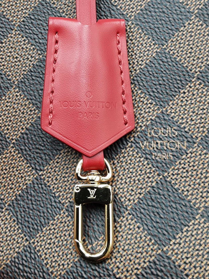 Louis Vuitton Caissa Mm Cerise Damier Ebene Coated Canvas Tote Bag Fw0625roxdu