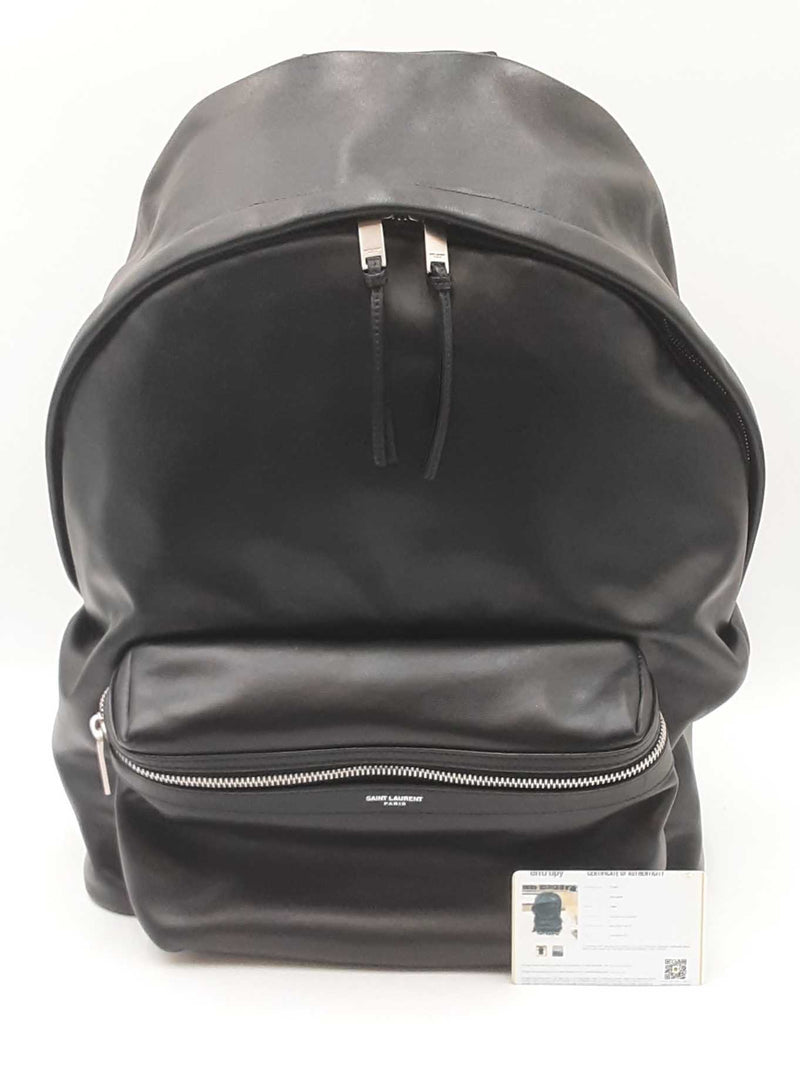 Saint Laurent City Black Calf Leather Backpack Sd0725przdu