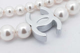 Chanel Cc Faux Pearl Long Necklace 74.8 Grams 35-37 Inches Eb0826wrxsa