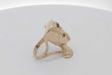 14k Yellow Gold Queen Nefertiti Bust Ring With Gemstones 11.8g Sz 7.5 Eb926ccrsa