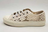 Christian Dior Walk N Dior Lace Macrame Embroidery Sneakers Size 37 Eb1224lrxsa