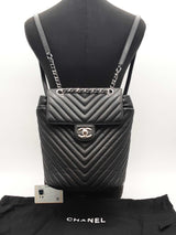 Chanel Chevron Quilted Small Urban Spirit Backpack Black Aa0625ozxzsa