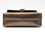 Tom Ford Nobile Mini Chain Clutch In Textured Gold Lamé Fw1125rxzdu