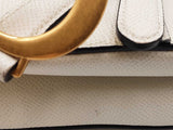 Christian Dior Small Saddle Bag In Craie Grained Calfskin Fw0726rxzdu
