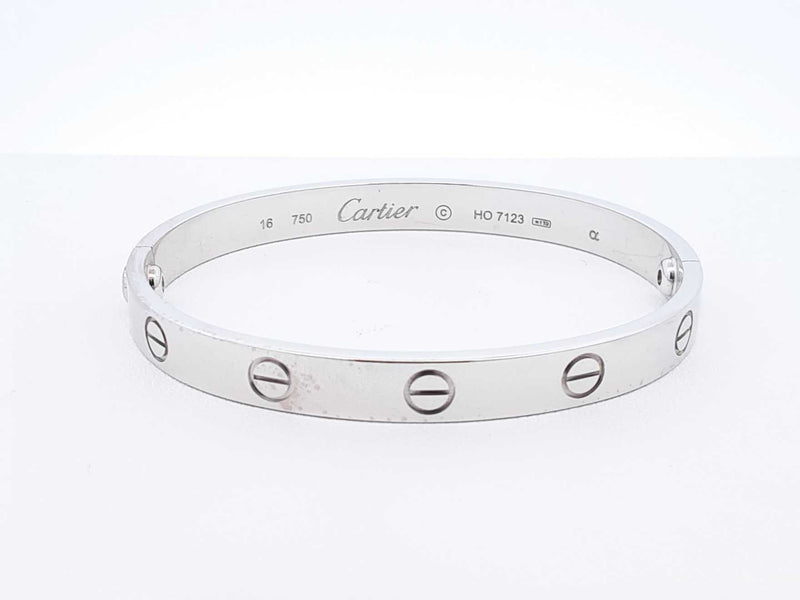 Cartier Love Bracelet In 18k White Gold 30.2 Grams Size 16 Fw0925wpxzdu