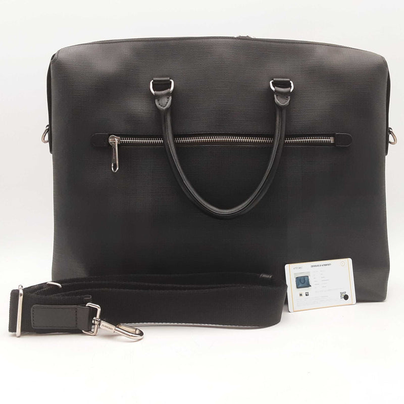 Burberry Black Grained Leather Ainsworth Briefcase Sd0425ozxsa