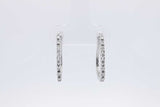 0.16cttw Diamond 14k White Gold Hoop Earrings 2.6 Grams Eb0626lexsa