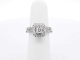1.58 Cttw Diamond & 14k White Gold Bridal Set 6.4 Grams Size 5.5 Fw1224loxzdu