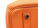 Hermes Birkin 35 Orange Swift Palladium Hardware Handbag Do0725irxzde