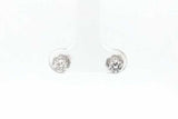 0.34cttw Diamond Stud Earrings In 14k White Gold 0.8 Grams Eb0926lxzsa