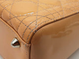 Christian Dior Lady Dior Cannage Patent Leather Tote Bag Eb0826cxzde