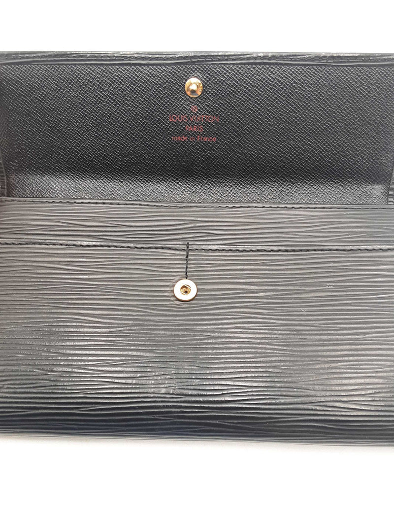 Louis Vuitton Black Epi Sarah Wallet Sd0925lzxsa