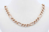 14k Yellow Gold Diamond Cut Figaro Chain Necklace 10.1 Grams 22 Inch Eb0526cxzde