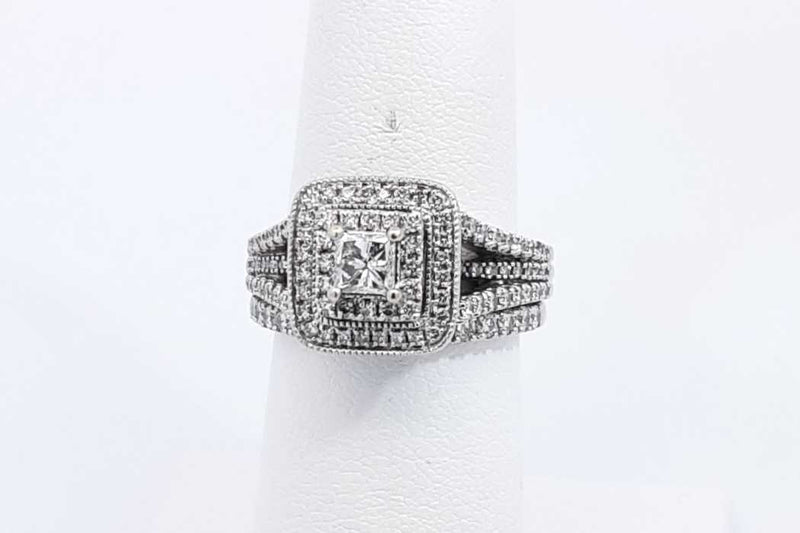 Approx. 0.45ctw Diamond Ring In 14k White Gold 8.1 Grams Size 6 Eb0125isrsa