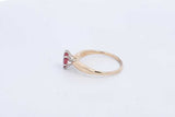 14k Yellow Gold Marquis Red Stone Ring Size 6, 2.4 Grams Eb0424rxsa