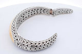 John Hardy Balu Sterling Silver & 22k Gold Hinged Cuff Bracelet 49.8g Eb426pxzde
