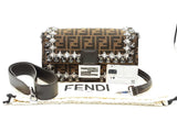 Fendi Baguette Zucca Ff Monogram Crystal Embellished Handbag Sd1225lzxzde