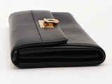 Salvatore Ferragamo Gancini Leather Wallet Black Aa0826lzxsa