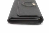 Salvatore Ferragamo Gancini Black Leather City Chain Wallet Eb1026orxsa