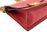 Fendi Kan U Red Leather Shoulder Bag Eb1125rxzde