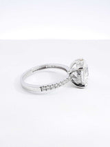 3.77 Cttw Lab-grown Diamond & 14k Gold Ring With Cert 3.4g Size 6.5 Fw0326locrdu