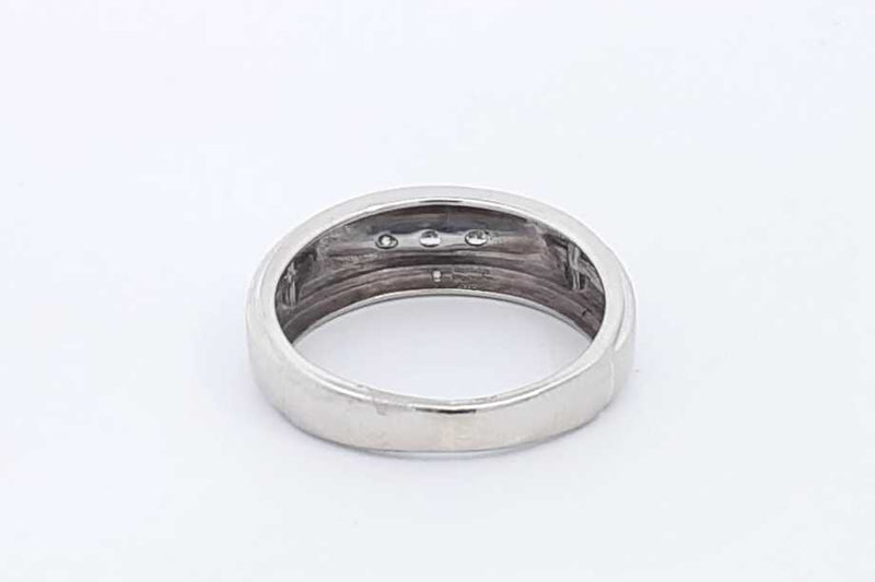 0.07ctw Diamond Ring In 10k White Gold 3.5 Grams Size 8.75 Eb0425ersa