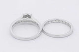 0.27cttw Diamond Wedding Set In 10k White Gold 4.2 Grams Size 7 Eb0226oxrsa