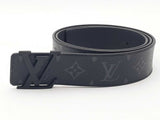 Louis Vuitton Monogram 40mm Matte Black Belt Size 38 Aa0925lrzsa