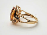 Le Vian 14k Yellow Gold 6.0g Citrine Diamond Ring Size 8 Do0224ixzde