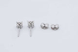 0.36cttw Princess Cut Diamond Stud Earrings In 10k White Gold 0.7 Grams Eb0426exdu