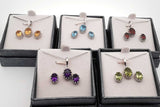 Set Of 5 Gemstone Ensemble Sets In Sterling Silver Eb0925crsa
