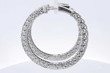 9.36ctw Diamond Inside Out Hoop Earrings 14k White Gold 23.7 Grams Eb0325rxxzsa