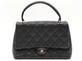 Chanel Caviar Top Handle Black Handbag Aa0926lzxzsa
