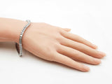 10.08 Cttw Princess-cut Diamond & 14k White Gold Square-link Tennis Bracelet 24.4 Grams 8 Inch Fw0726rxzdu