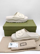 Gucci Interlocking G Off White Platform Slides Size 42 Eb1026lxzsa