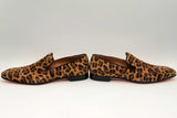 Christian Louboutin Veau Velours Leopard Dandelion Flat Loafers Sz 43 Eb524lrxsa