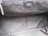 Gucci Gg Duffle Travel Bag W/leather Trim Brown Aa0526orzsa
