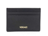 Versace La Medusa Card Holder Wallet In Black Leather Fw0925ezdu