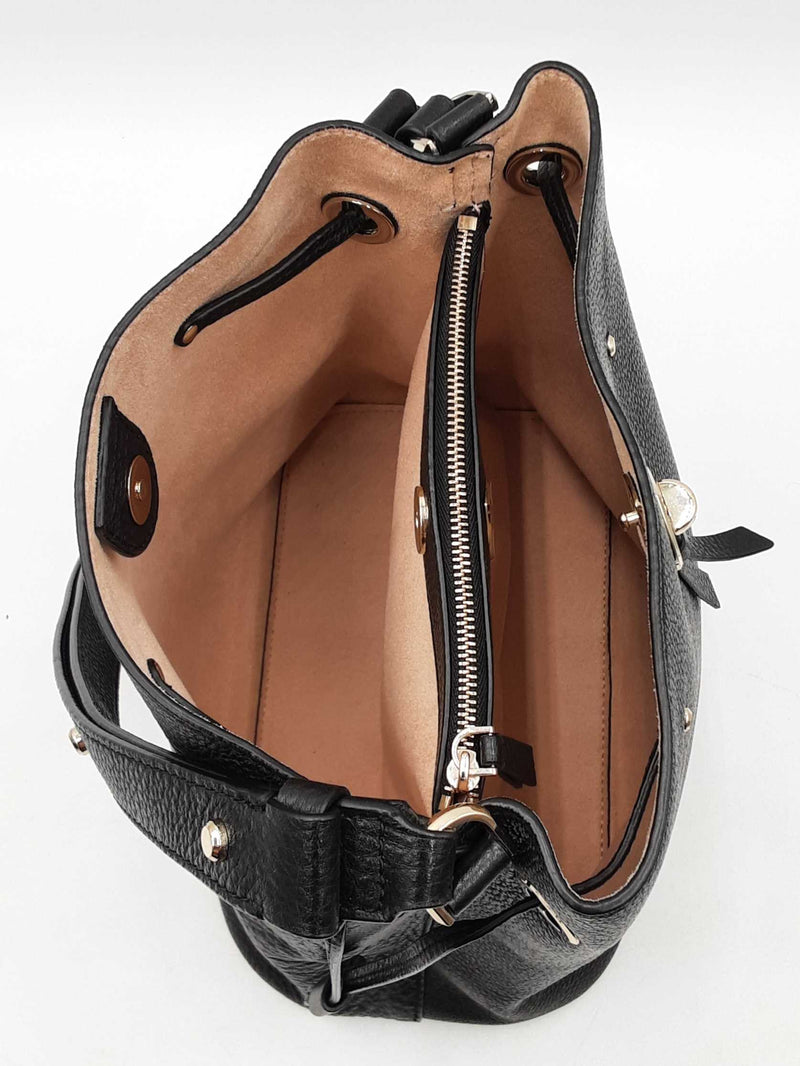 Kate Spade Marti Bucket Bag In Black Pebbled Leather Fw0525wzdu