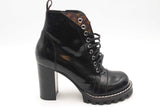 Louis Vuitton Black Patent Leather Star Trail Ankle Boots Size 38.5 Eb0226oxzsa