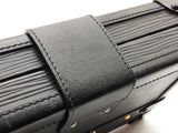 Louis Vuitton Black Epi Leather Petite Malle Crossbody Clutch Bag Do0825olcrde
