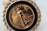 Gold Liberty Coin Pendant Set In 14k Yellow Gold 6.8 Grams Eb0726cxzsa