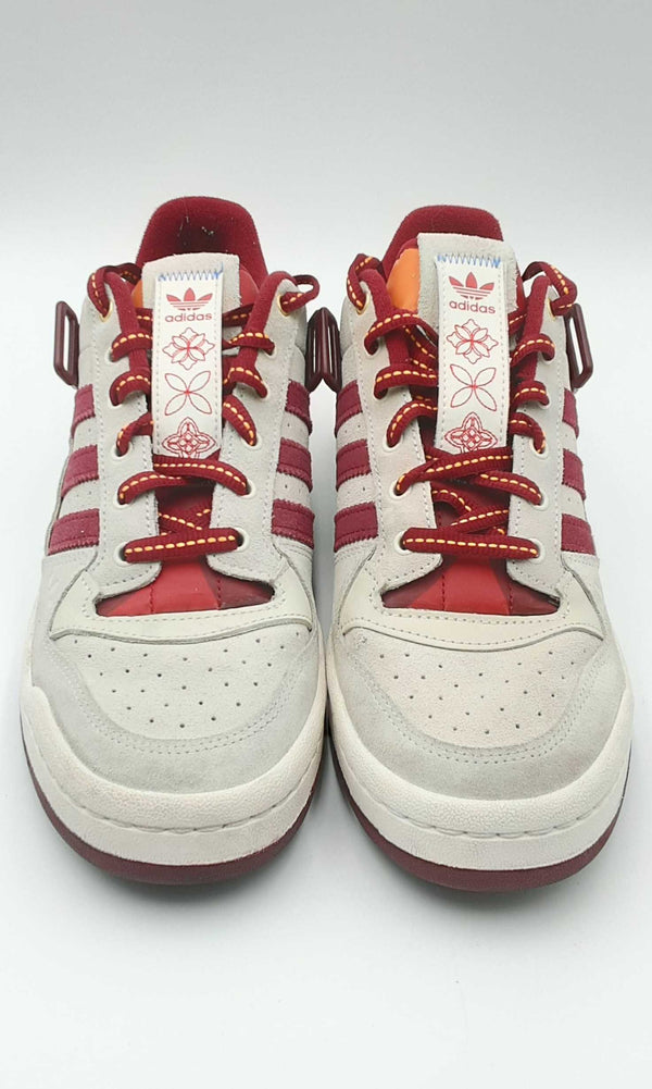 Adidas Forum Low Chalk Burgundy White Core Sneakers Sz 10.5 Ebozxdu 144020001898