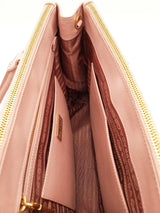 Prada Pink Saffiano Leather Galleria Double Zip Tote Bag Eb0826ixzsa