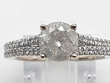 1.55 Cttw Natural Diamonds 14k White Gold 4.4g Ring Size 7 Do0526erxde
