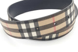 Burberry Check Belt With Gold-tone Tb Buckle Size S Eb0626lxzsa