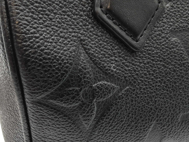 Louis Vuitton 20 Speedy Black Monogram Empreinte Leather Crossbody Bag Do0425lwxzde