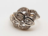 0.15 Cttw Diamonds 14k Two-tone Yellow White Gold 3.6g Ring Size 3 Do0525lxzde